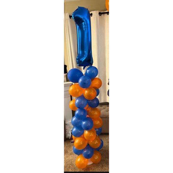 ONE First Birthday Balloon Boxes & Party Balloon Stand Column Tower - Picture 5 of 9